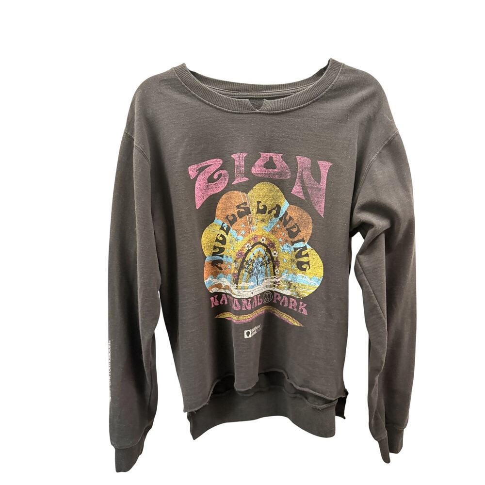 National Parks Foundation Zion Black Customized Sweatshirt Medium